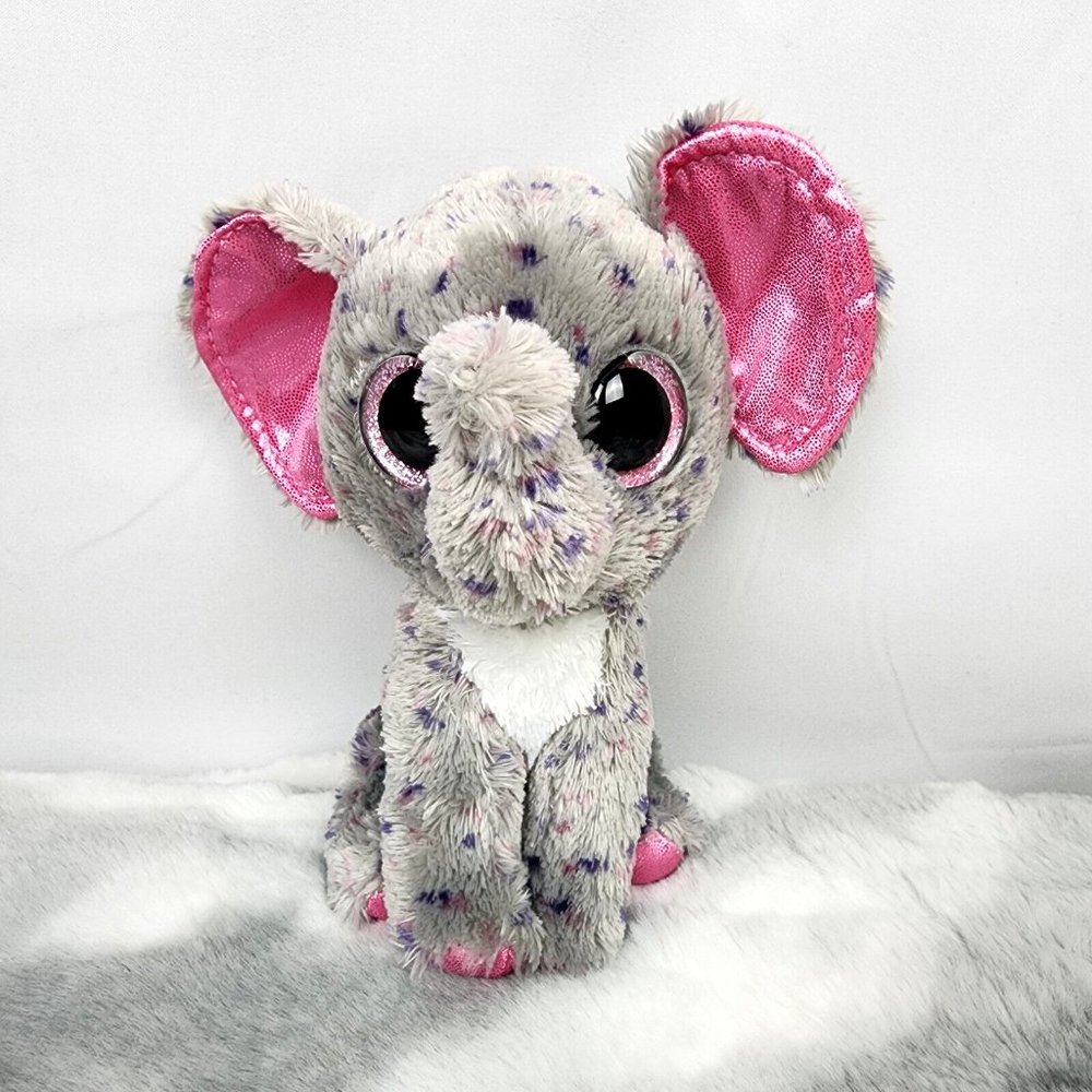 TY Beanie Boos Specks The Gray Elephant Plush Stuffed Animal Toy 2015 6"